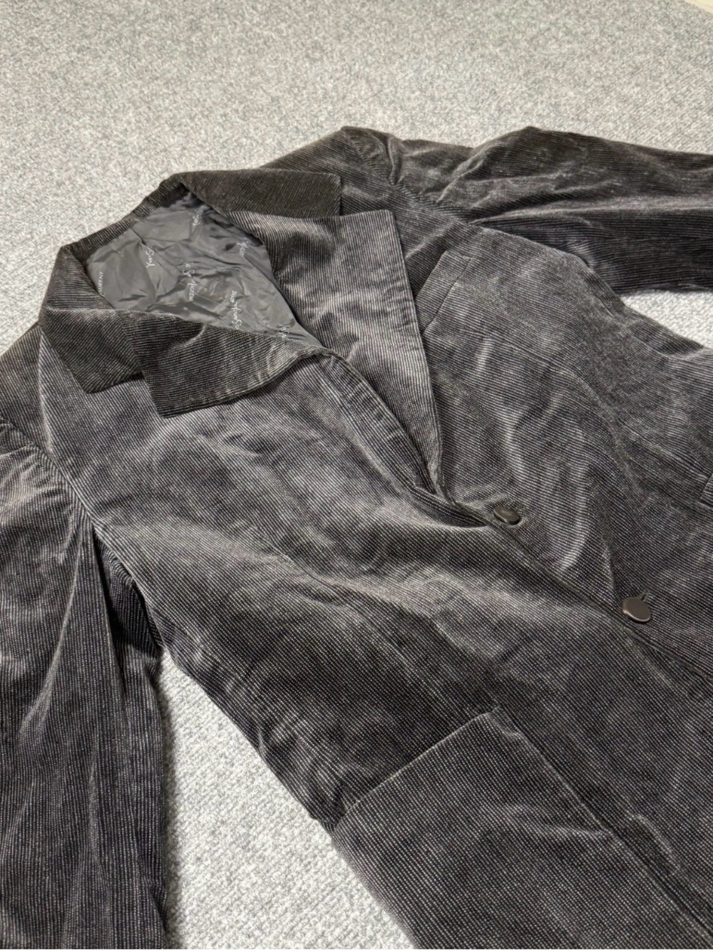Yes Saint Laurent Vtg Textured Suede Black Blazer Sz 41
